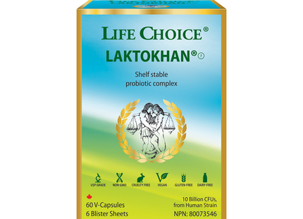 Life Choice - Complexe probiotique Laktokhan, 60 sachets