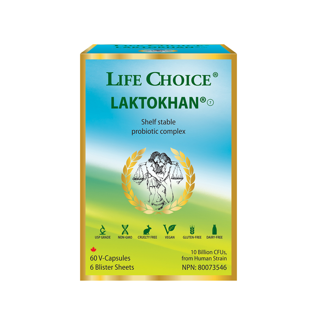 Life Choice - Laktokhan Shelf Stable Probiotic Complex | 60 V-Capsules