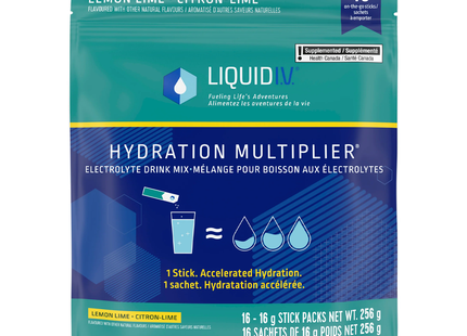 Liquid IV - Préparation pour boisson électrolytique, citron vert | 16 x 16 g