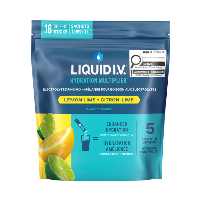Liquid IV - Préparation pour boisson électrolytique, citron vert | 16 x 16 g