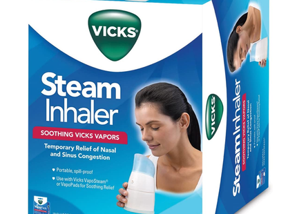 Vicks - Portable Soothing Menthol Steam Inhaler | 1 Inhaler + 5 Vapopads