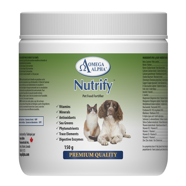 Omega Alpha – Nutrify Fortifiant pour aliments pour animaux | 150g
