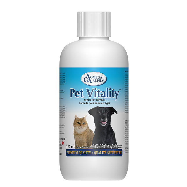 Omega Alpha - Formule pour animaux de compagnie senior Vitality | 120 ml