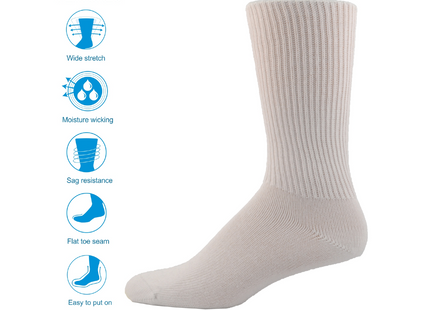 Simcan - 1 PR Comfort Sock Diabetic White | Small