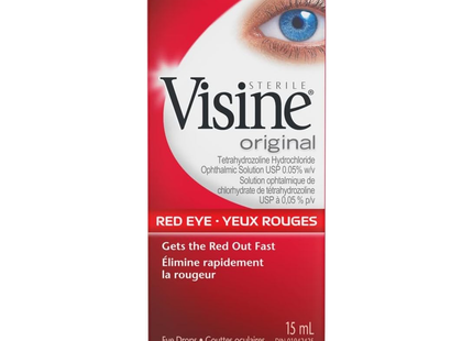 Visine - Gouttes oculaires rouges originales | 15 ml
