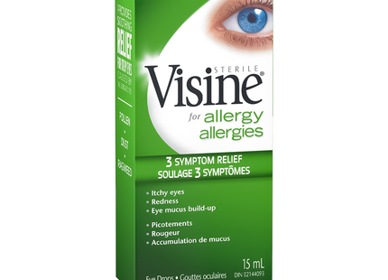 Visine - Allergy 3 Symptom Relief Eye Drops | 15 mL