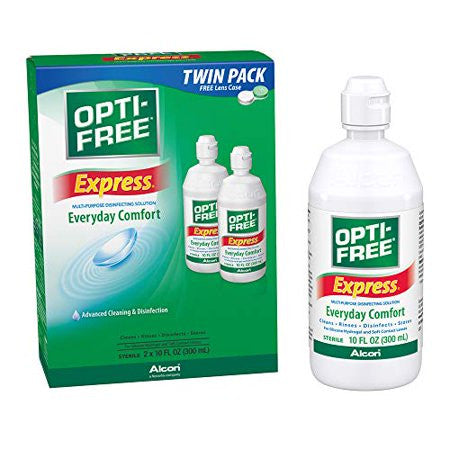 Solution de contact express Opti-Free pour un confort durable | 2 x 300 ml