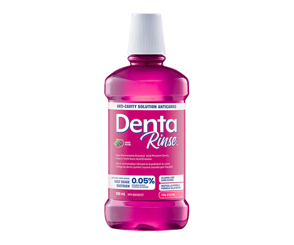 Denta Rinse - Anti Cavity Mouth Rinse - Grape | 500 mL – White Cross E ...