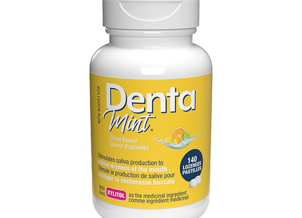Denta Mint - Xylitol Lozenges For Dry Mouth, Citrus | 140 Lozenges