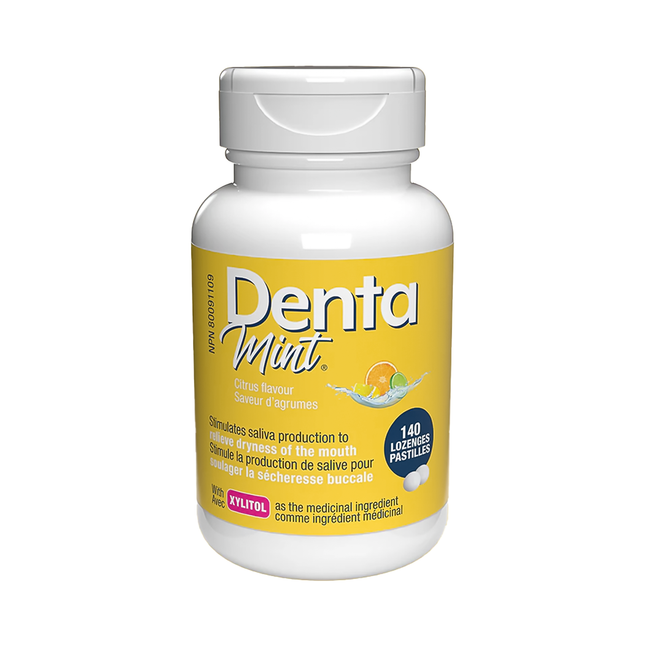 Denta Mint - Xylitol Lozenges For Dry Mouth, Citrus | 140 Lozenges