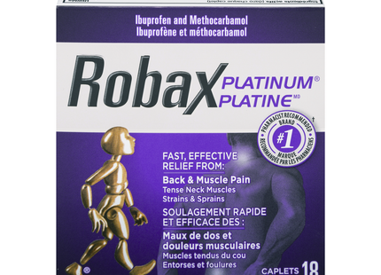Robax - Platinum Ibuprofen + Muscle Relaxant | 18 Caplets – White Cross ...