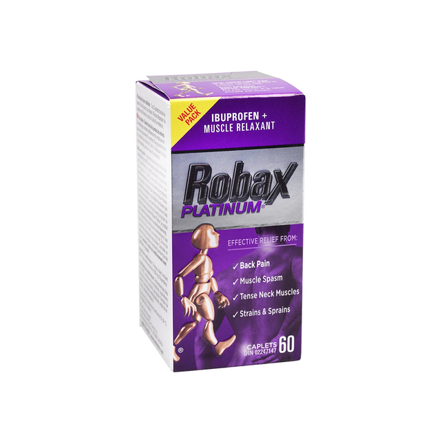 Robax - Ibuprofène platine + relaxant musculaire | 60 comprimés