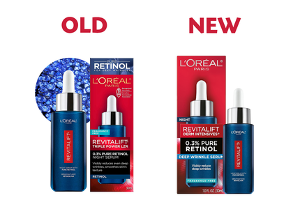 L'Oréal - Revitalift Derm Intensives Pure Retinol 0.3% Deep Wrinkle Night Serum - Fragrance Free | 30 mL