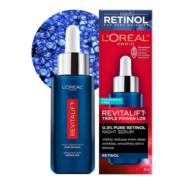 L'Oréal - Sérum de nuit Revitalift Triple Power LZR Rétinol - Sans parfum | 80 ml