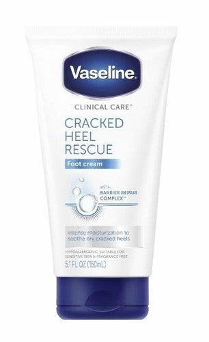 Vaseline Clinical Care Crème pour les pieds craquelés avec complexe de restauration de barrière | 150 ml