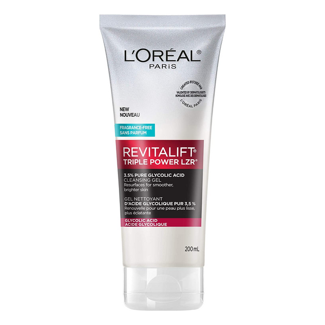 L'Oréal - Revitalift Triple Power LZR à l'acide glycolique, sans parfum | 200 ml