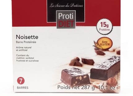 ProtiDiet - Hazelnut Protein Bar | 7 Bars