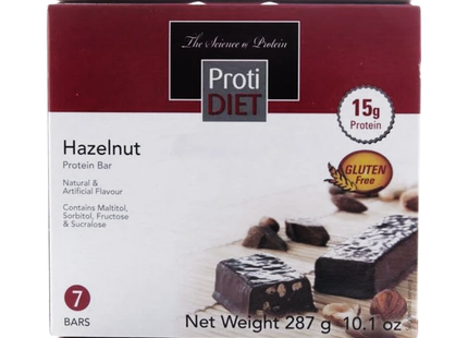 ProtiDiet - Hazelnut Protein Bar | 7 Bars