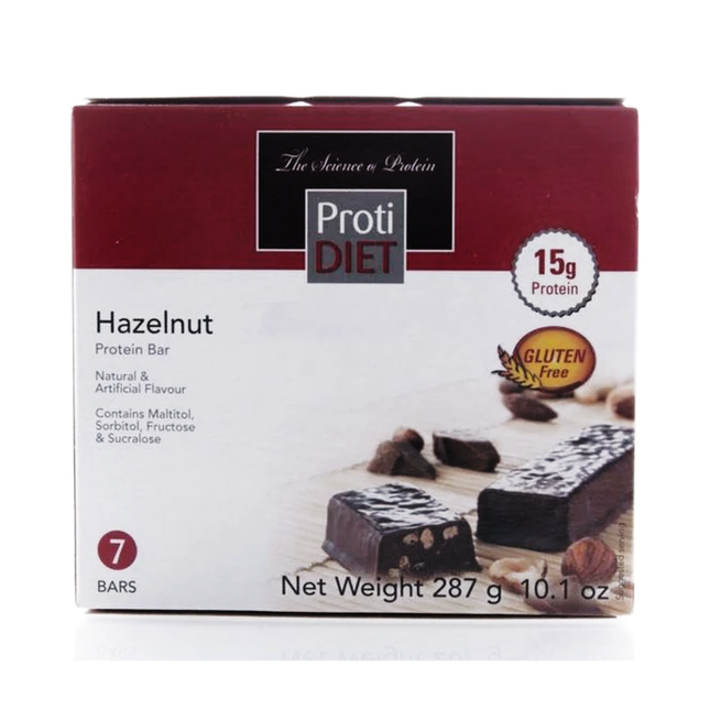 ProtiDiet - Hazelnut Protein Bar | 7 Bars