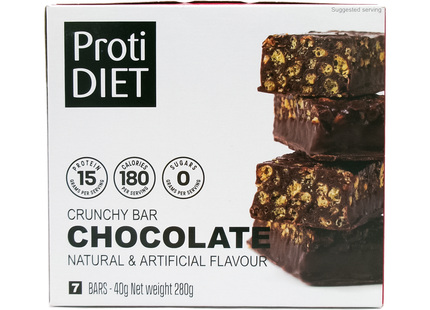 ProtiDiet - Crunchy Bar Chocolate with Cereal | 7 x 40 g