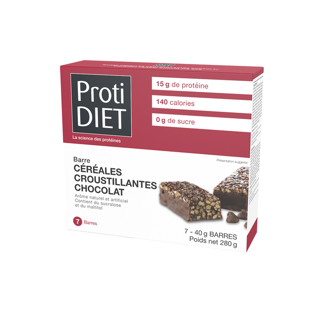 ProtiDiet - High Protein Crunchy Cereal Chocolate Bars