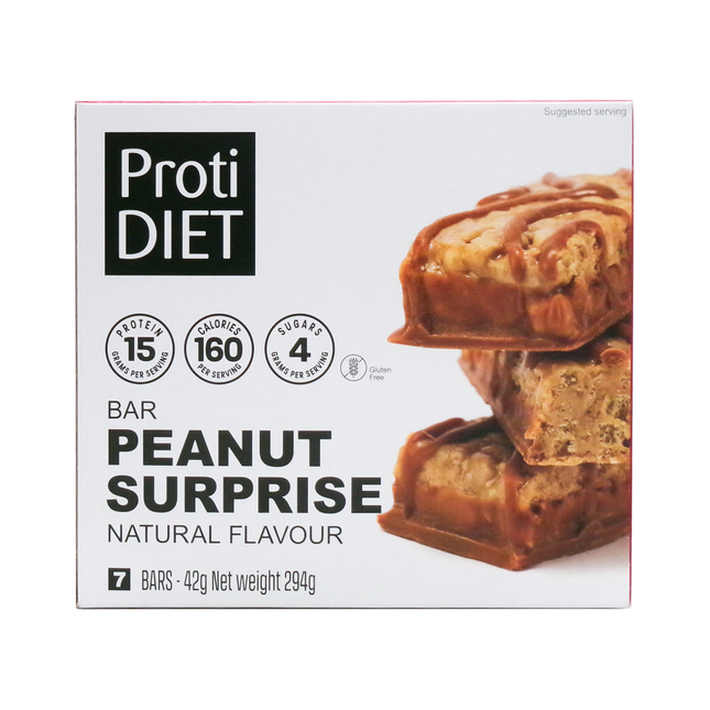 ProtiDiet - Barre Surprise Cacahuète | 7 x 40 g