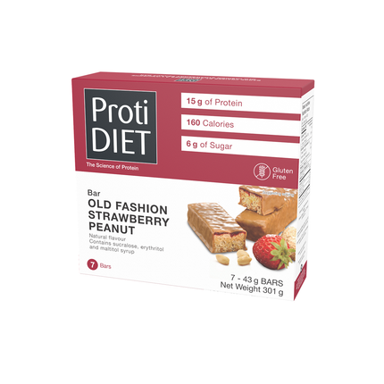 ProtiDiet - Old Fashion Strawberry Peanut Protein Bars