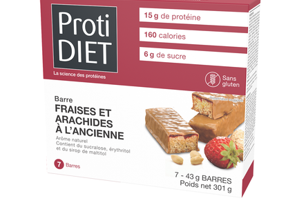 ProtiDiet - Old Fashion Strawberry Peanut Protein Bars