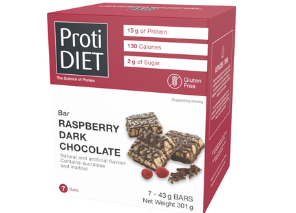 ProtiDiet - Raspberry Dark Chocolate Protein Bars