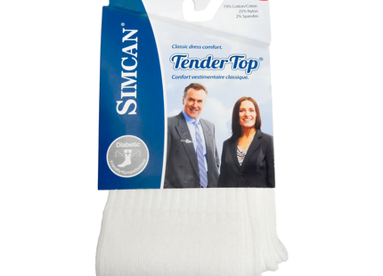 Simcan - Chaussettes pour diabétiques TenderTop - Blanc | Petit