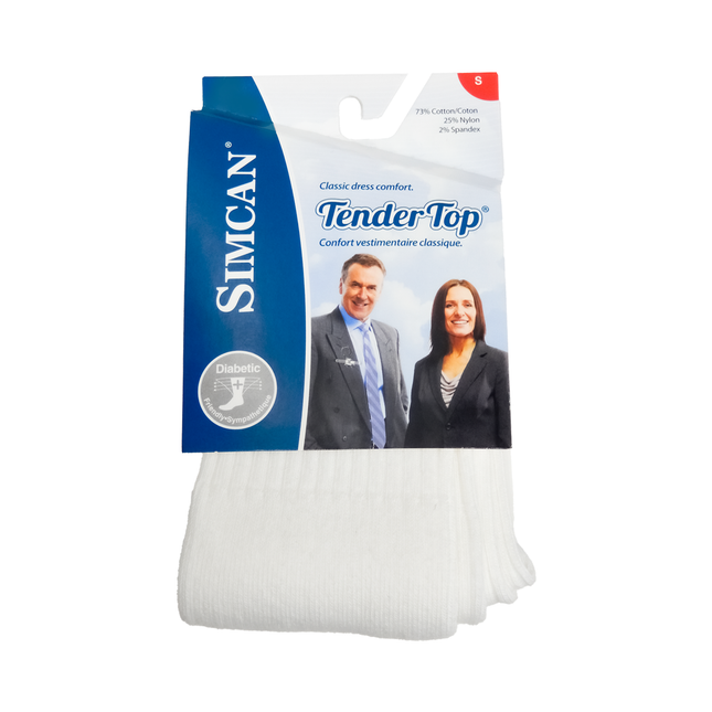 Simcan - Chaussettes pour diabétiques TenderTop - Blanc | Petit