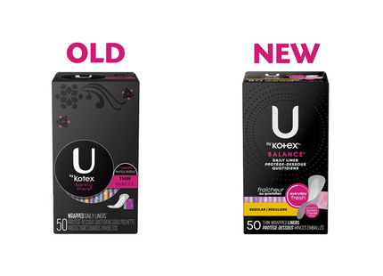 U by Kotex - Protège-Slips Quotidiens Équilibre - Réguliers | 50 Protège-Slips