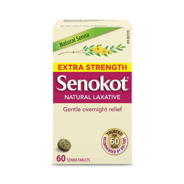 Senokot - Extra Strength Natural Senna Laxative - Gentle Overnight Relief | 60 Tablets