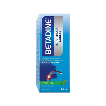 Bétadine - Gargarisme pour maux de gorge, saveur menthe | 240 ml