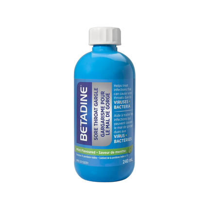 Bétadine - Gargarisme pour maux de gorge, saveur menthe | 240 ml