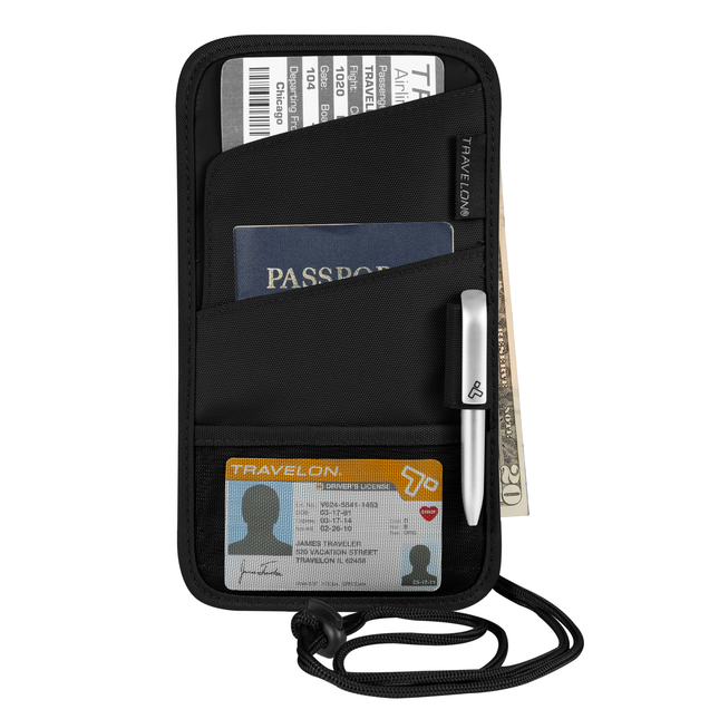 Travelon - ID and Boarding Pass Holder, Black