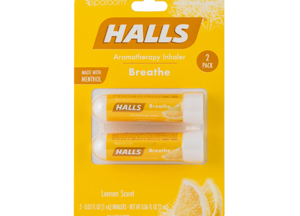 Halls - Essential Oil Inhaler, Lemon Scent | 2 Pack