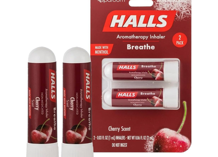 Halls - Essential Oil Inhaler, Cherry | 2 Pack