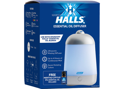 Halls - Essential Oil Diffuser + 5 mL Mentho-Lyptus Oil