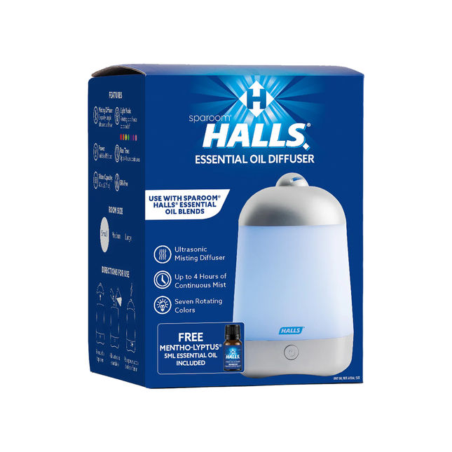 Halls - Essential Oil Diffuser + 5 mL Mentho-Lyptus Oil