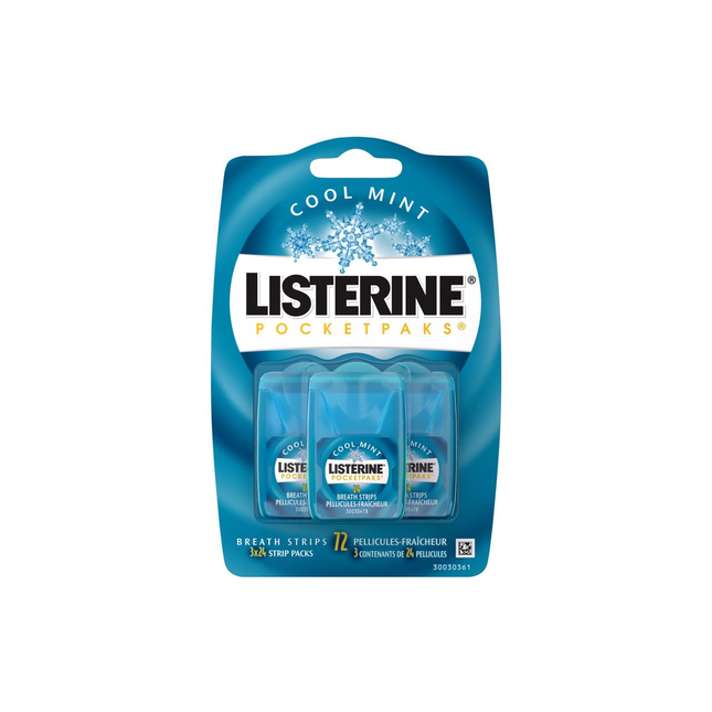 Listerine - Pochettes à la menthe fraîche | paquet de 3