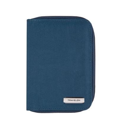 Travelon - Portefeuille zippé pour passeport avec blocage RFID