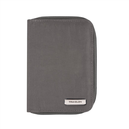 Travelon - Portefeuille zippé pour passeport avec blocage RFID