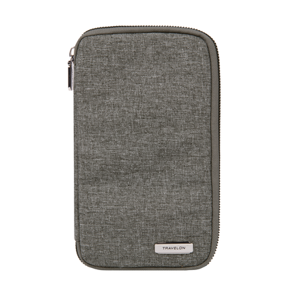 Travelon - Portefeuille zippé pour passeport familial avec blocage RFID