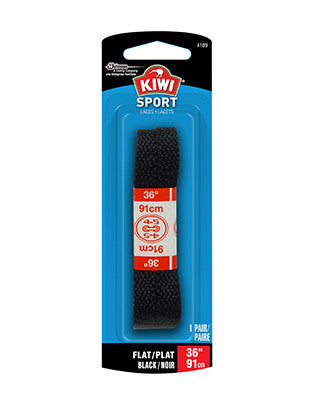 Lacets Kiwi Sport - Noir Plat | 36"