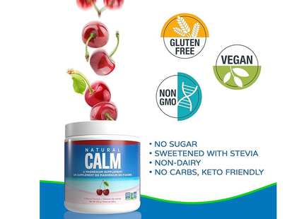 Natural Calm - Magnesium, Cherry | 226 g