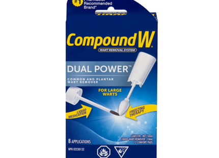 Compound W - Dual Power Common & Plantar Wart Remover | 8 Applications