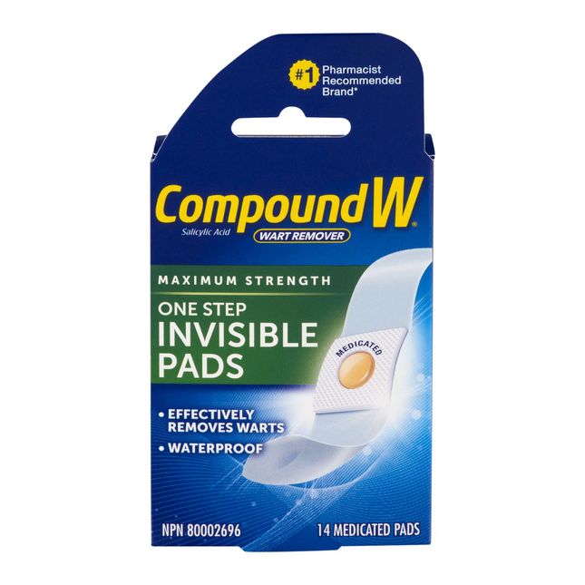 Compound W - One Step Invisible Pads | 14 Medicated Pads