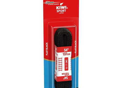 KIWI - Flat Sport Laces - 54IN Black | 1 Pair