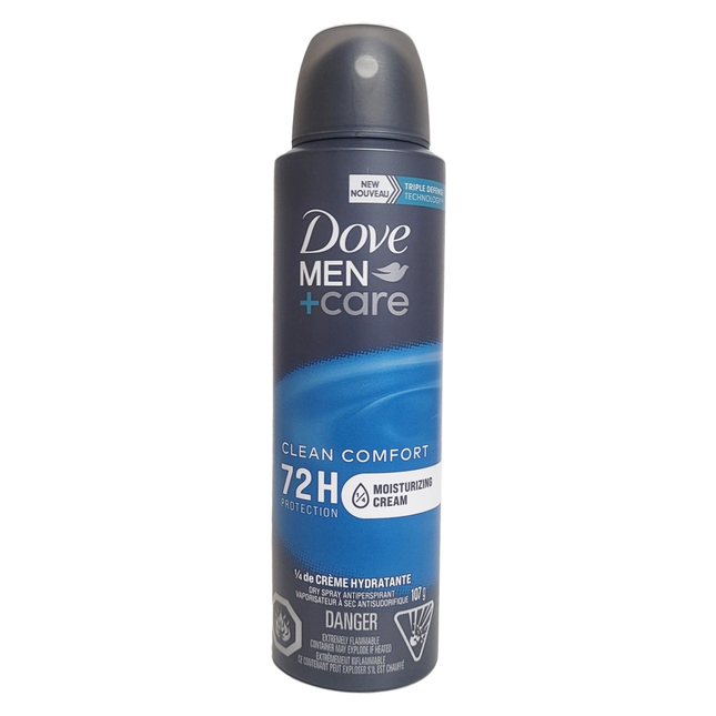 Dove Men + Care - Antisudorifique à pulvérisation sèche 48 heures Clean Comfort | 107g